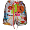 Colorful Paris print women boxer shorts with a drawstring waist for comfortable sleepwear