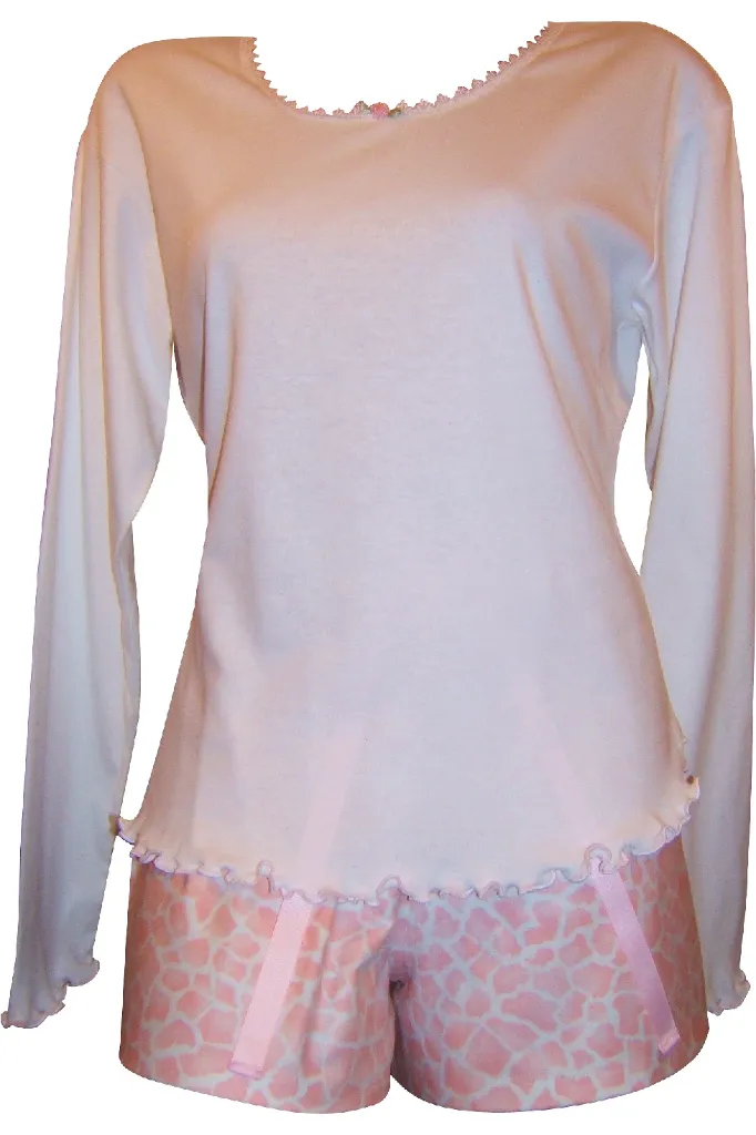 Colorful Giraffe Boxer and Long Sleeve Tee - Pink (2021_10_09 23_25_59 UTC).webp