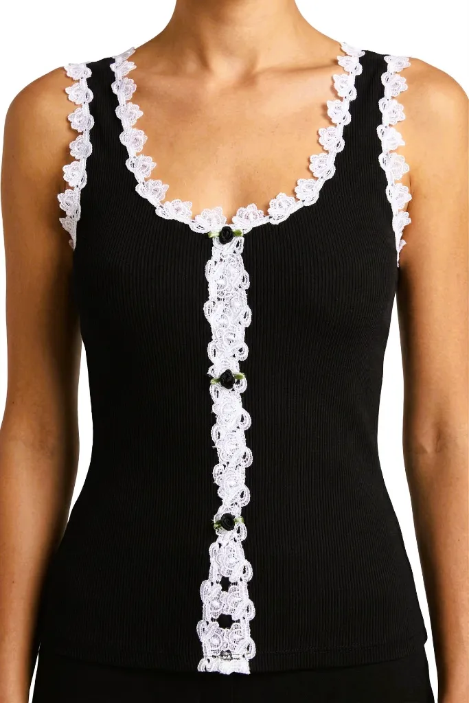 Crinkle Tank Top - Black.webp