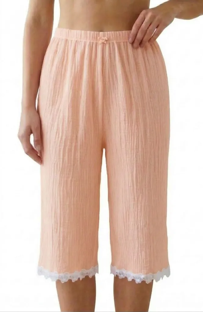 Crinkle Capris - Peach.webp