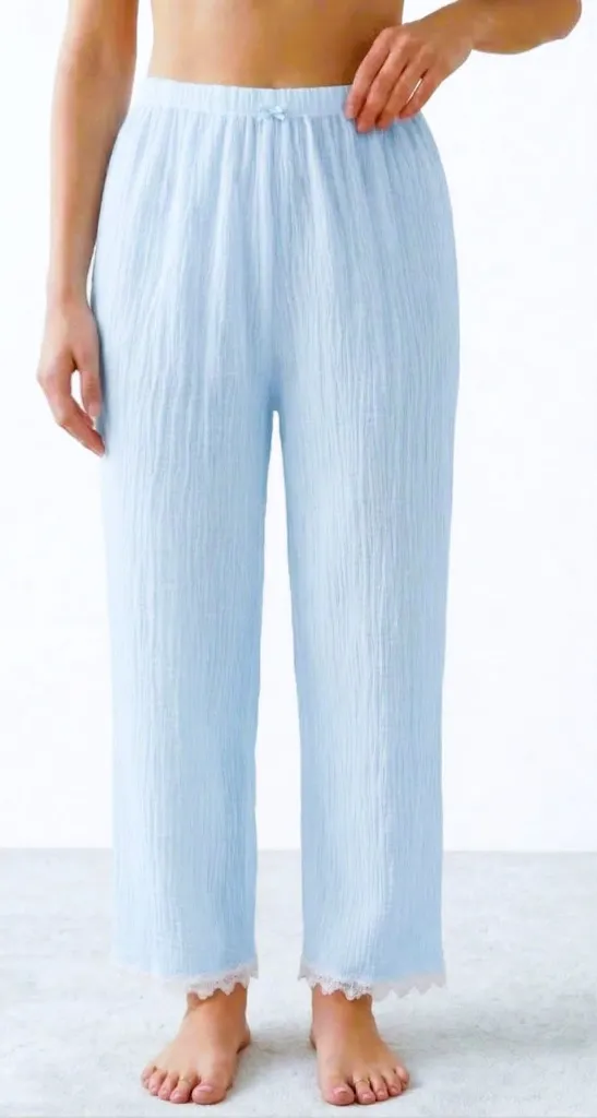 Crinkle PJ Bottoms - Blue.webp