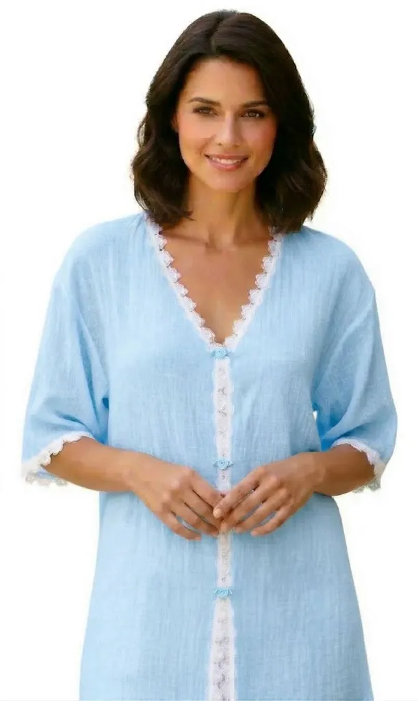 Crinkle PJ Top - Blue.webp