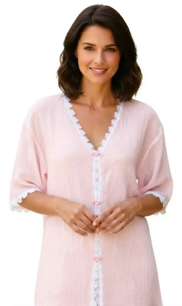 Crinkle PJ Top - Pink.webp