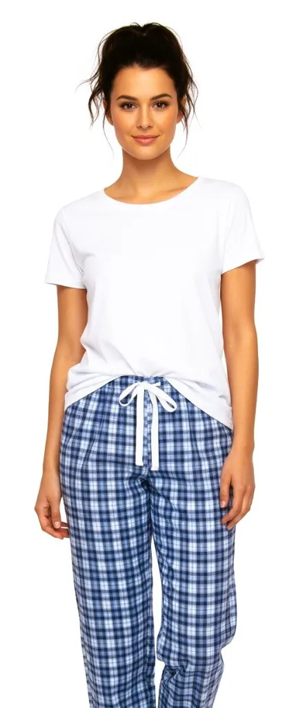Blue Plaid Capri PJ Bottoms.webp