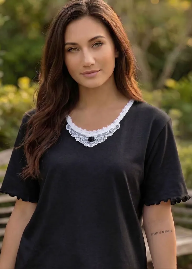 Angel Short Sleeve Tee - Black.webp