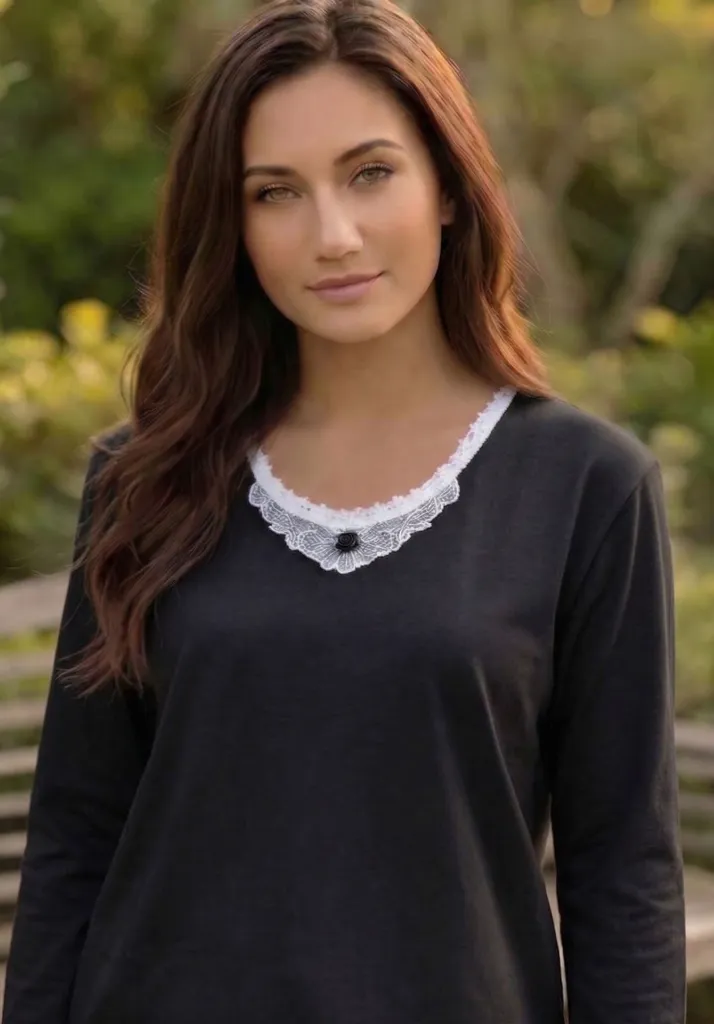 Angel PJ Top - Black.webp