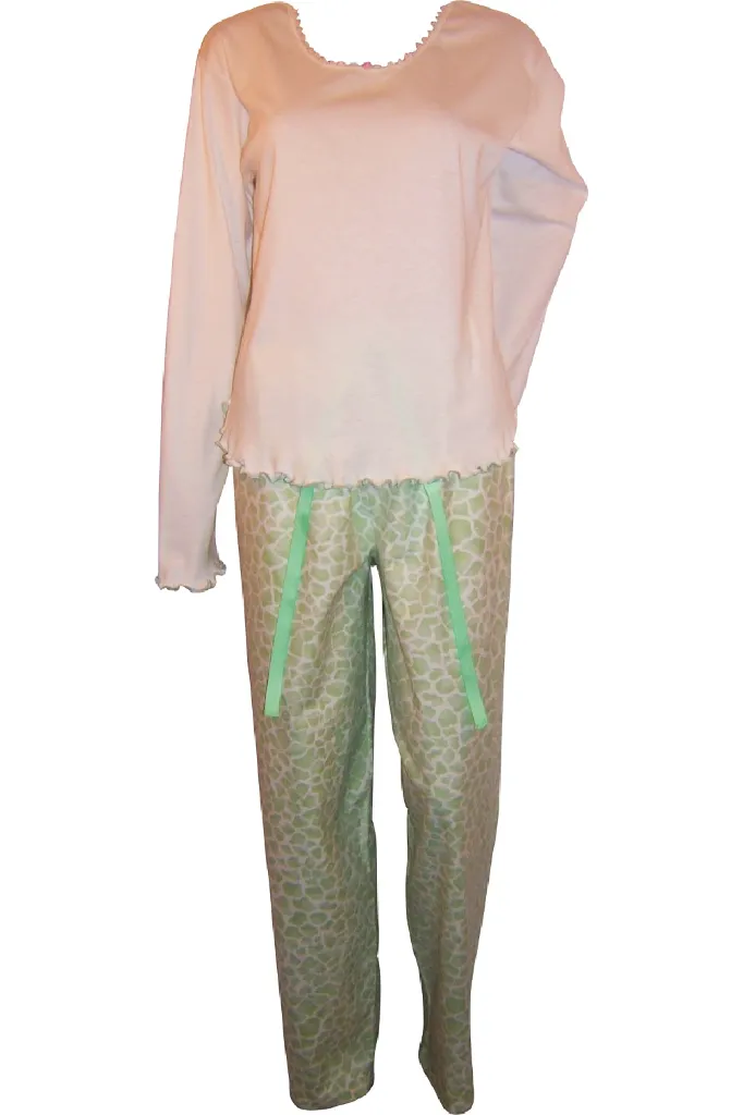 Colorful Giraffe PJ Bottom and Long Sleeve Tee - Mint (2021_10_09 23_25_59 UTC).webp