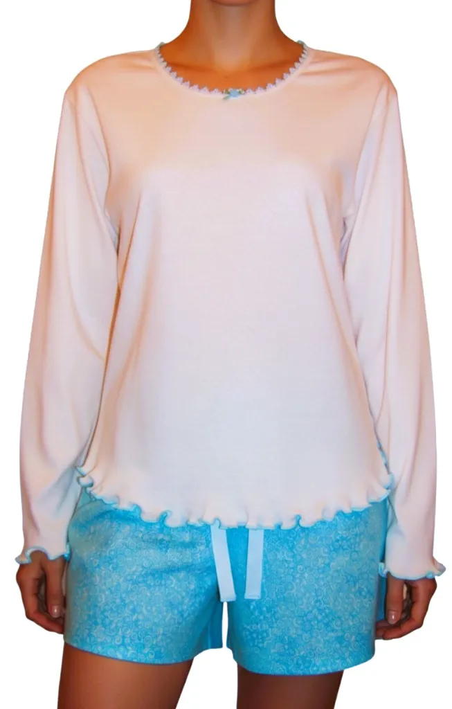 Crazy Swirls Boxer & Long Sleeves Tee - Blue.webp