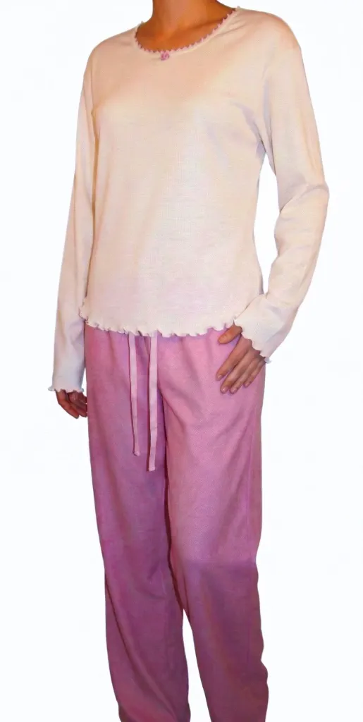 Crazy Swirls PJ Bottom & Long Sleeves Tee - Pink.webp