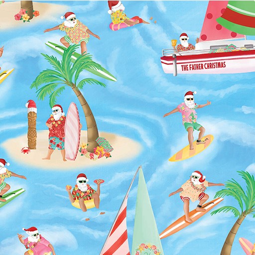 Benartex - Santa at Sea Blue.jpg