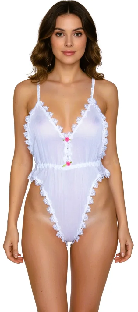  Crinkle Sexy Cotton Thong Teddy
