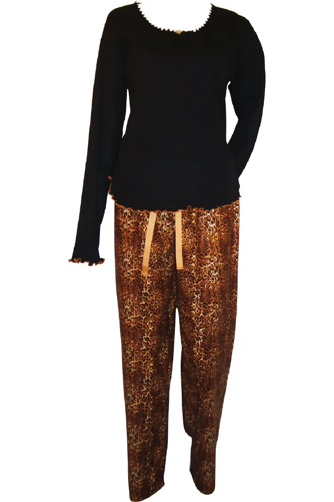 Kenya PJ Bottom and Black Tee Set 