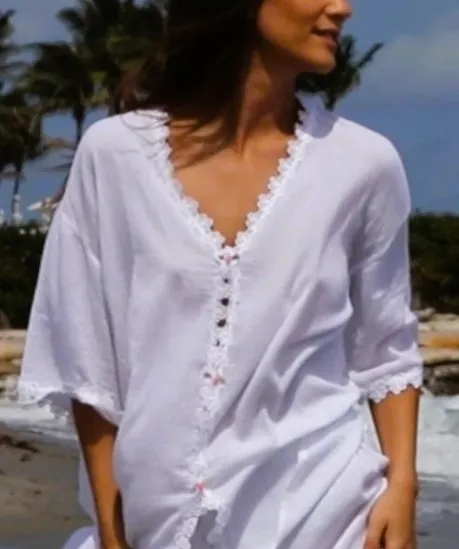 Crinkle Peek-A-Boo Pajama Top