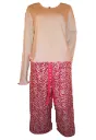 Zingy Zebra Capri PJ Bottom & Tee Set - Magenta 