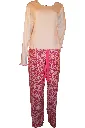 Zingy Zebra PJ Bottom & Tee Set- Magenta