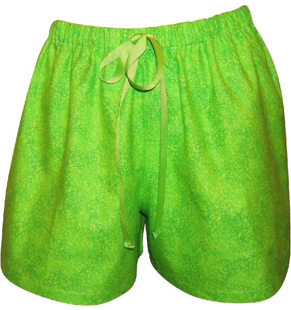 Crazy Swirls Boxer Shorts - Lime