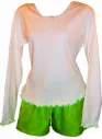 Crazy Swirls Long Sleeve Tee & Boxer Set - Lime