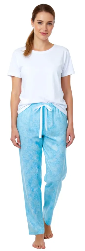 Crazy Swirls PJ Bottom - Blue